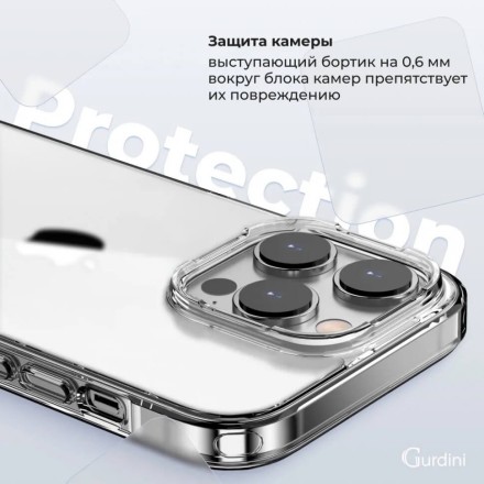 Чехол накладка для iPhone 16 Pro Max Gurdini Alba Series Protective (прозрачный матовый)