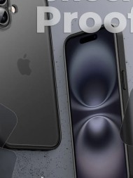 Чехол накладка для iPhone 16 Gurdini Shockproof (черный)