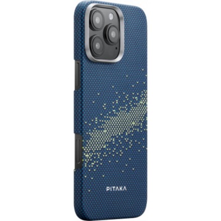 Чехол для iPhone 16 Pro Pitaka StarPeak Tactile Woven case (Milky Way Galaxy)