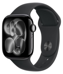 Apple Watch Series 11, 42 mm, Sport Band (угольно-черный/черный), размер S/M